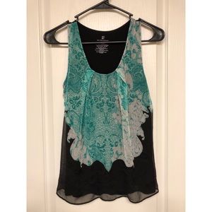 Black/Teal NY&Co Tank